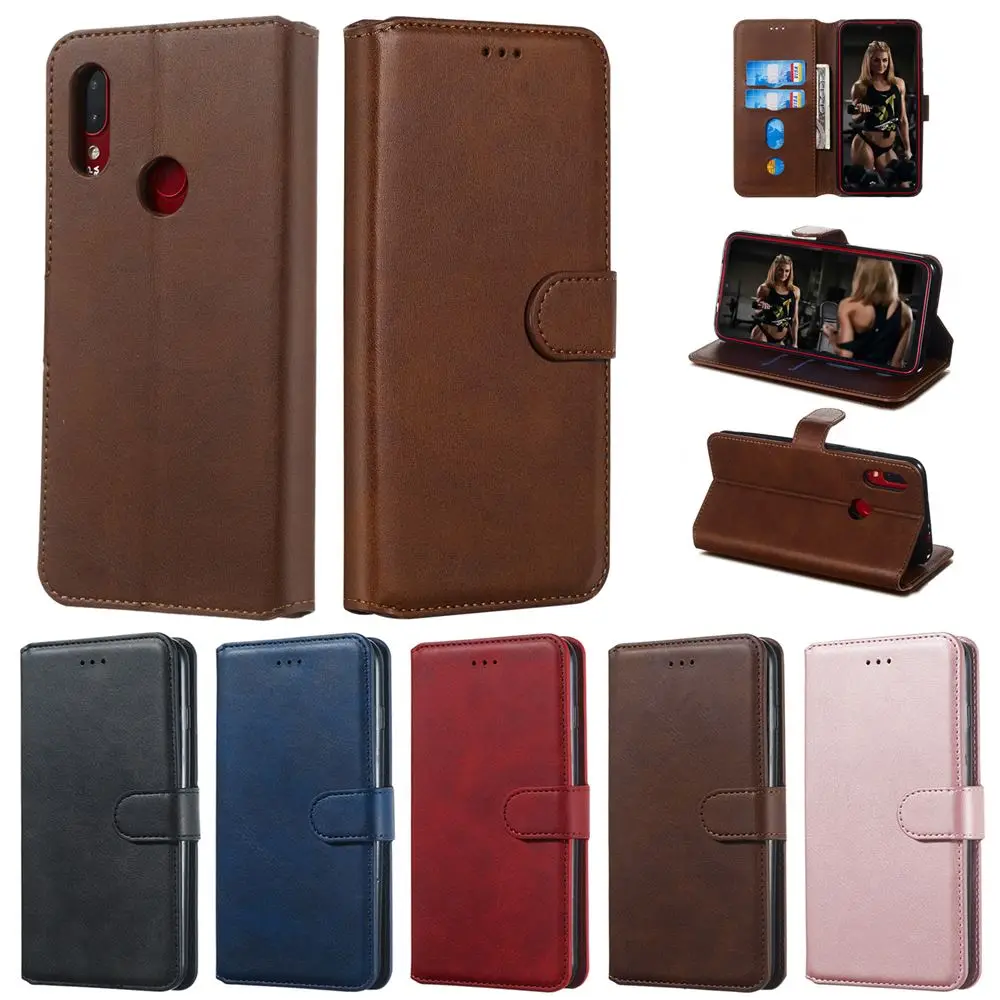Для Xiaomi Redmi 7A Note 7 6 5 Pro K20 Mi9T Чехол классический телячья кожа зернистый бумажник из