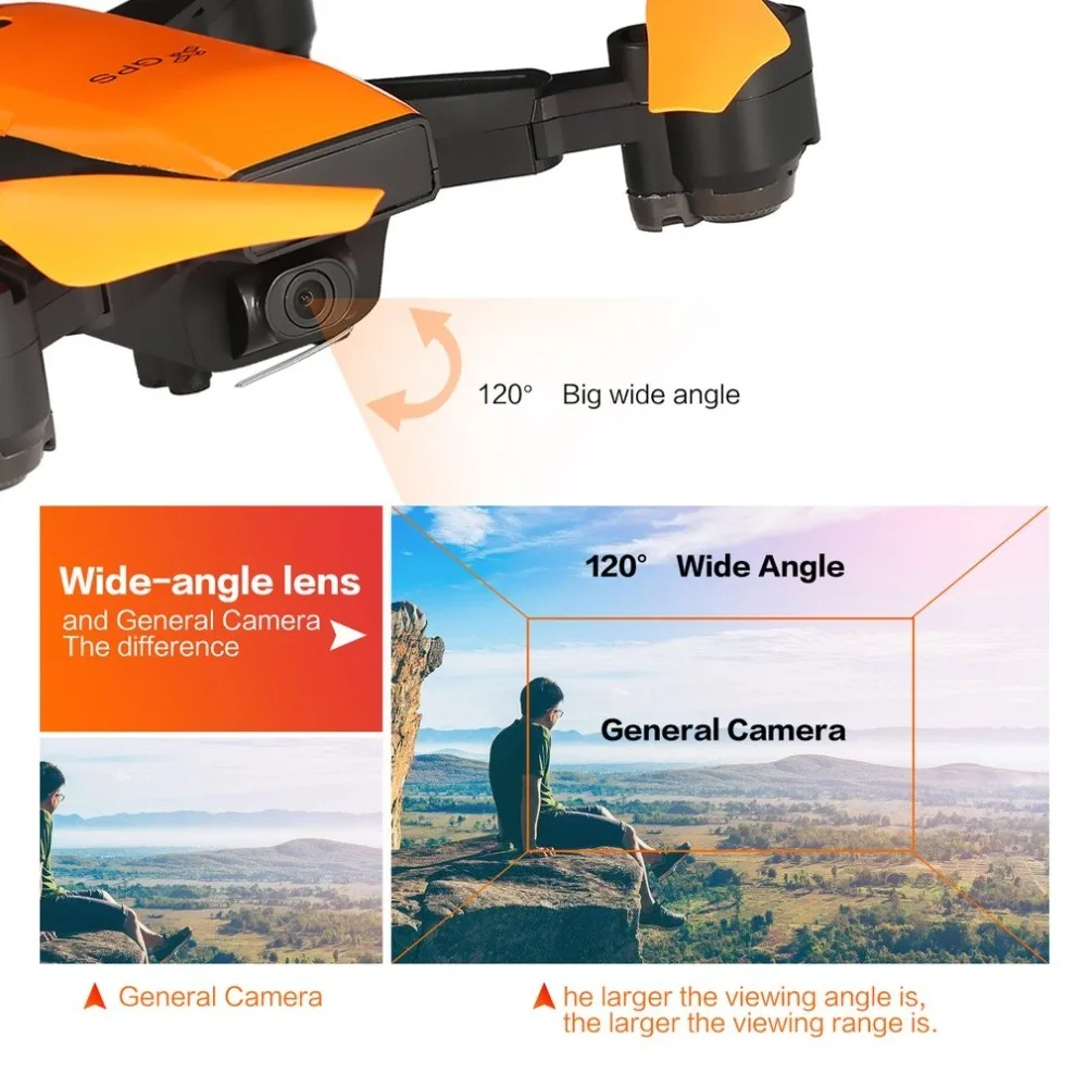 Le-idea IDEA7 2,4G RC Дрон складной Квадрокоптер с 720P широкоугольной Wi-Fi камерой gps удержание высоты Безголовый возврат одной кнопкой