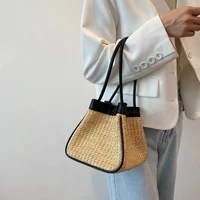 mini weave handmade straw underarm bag for women 2021 summer fashion luxury brand trendy shoulder handbags picnic purses