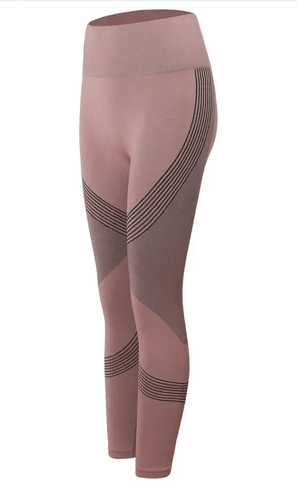 pink Женские штаны для йоги с высокой талией, одежда для фитнеса, бесшовные леггинсы для тренировок, гимнастики, женские эластичные спортивные брюки, обтягивающие штаны для бега - Цвет: pink