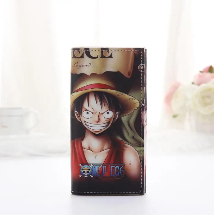

One Piece Cartoon Long PU Leather Wallet Portable Multifunction Monkey D Luffy Purse Clutch Carteras Wallet Coin