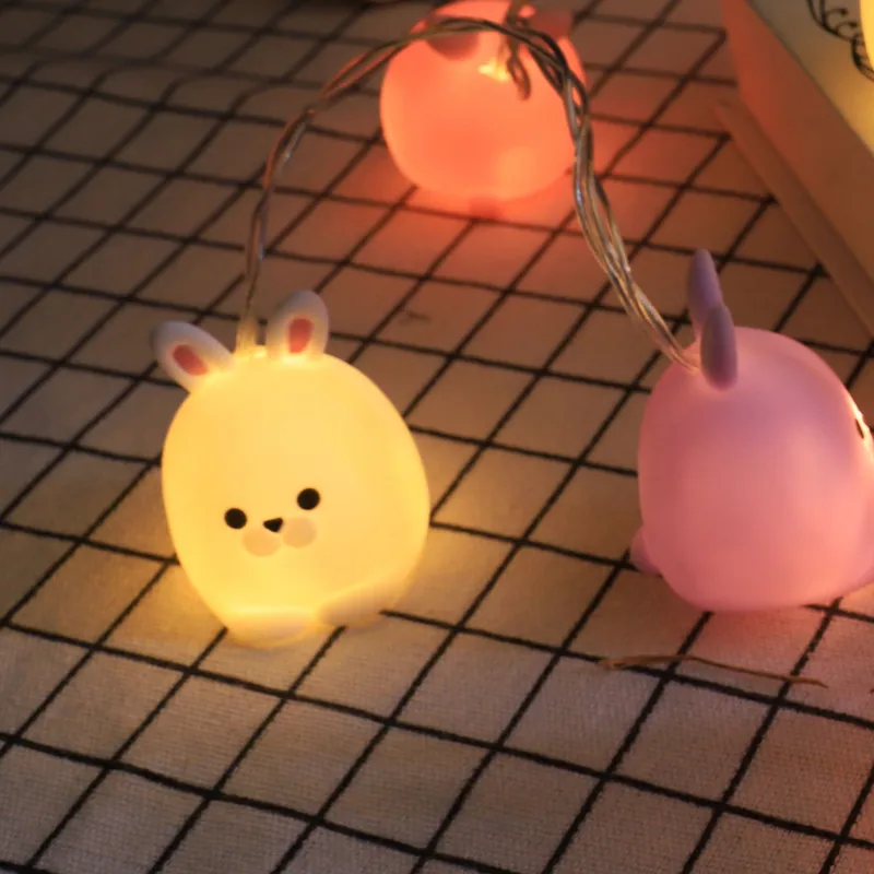 Милый кролик маленький Единорог мягкий светильник s String Chic ночник пасхальный