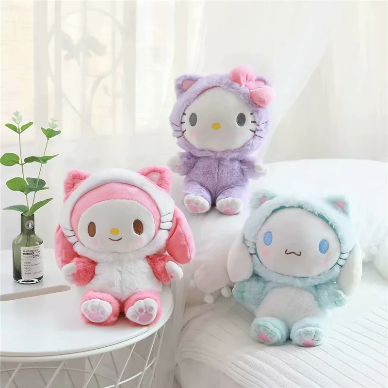 

Cute Plush Toys Cross-Dress Cat Rabbit Dog Doll 21*15cm 3Colors WJ03
