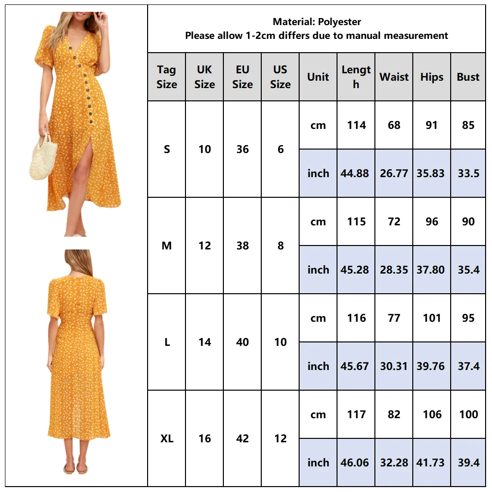 

Holiday Floral Women Dresses Deep V Neck Flower Print Lady Asymmetrical Dress Girls Summer Yellow Beach Long Dress Sundress Q30