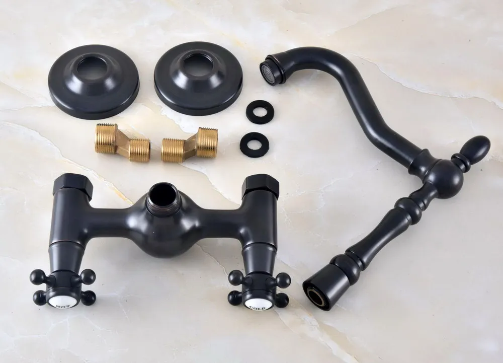 Черный Масло втирают античная латунь ванная комната кухонная раковина смеситель