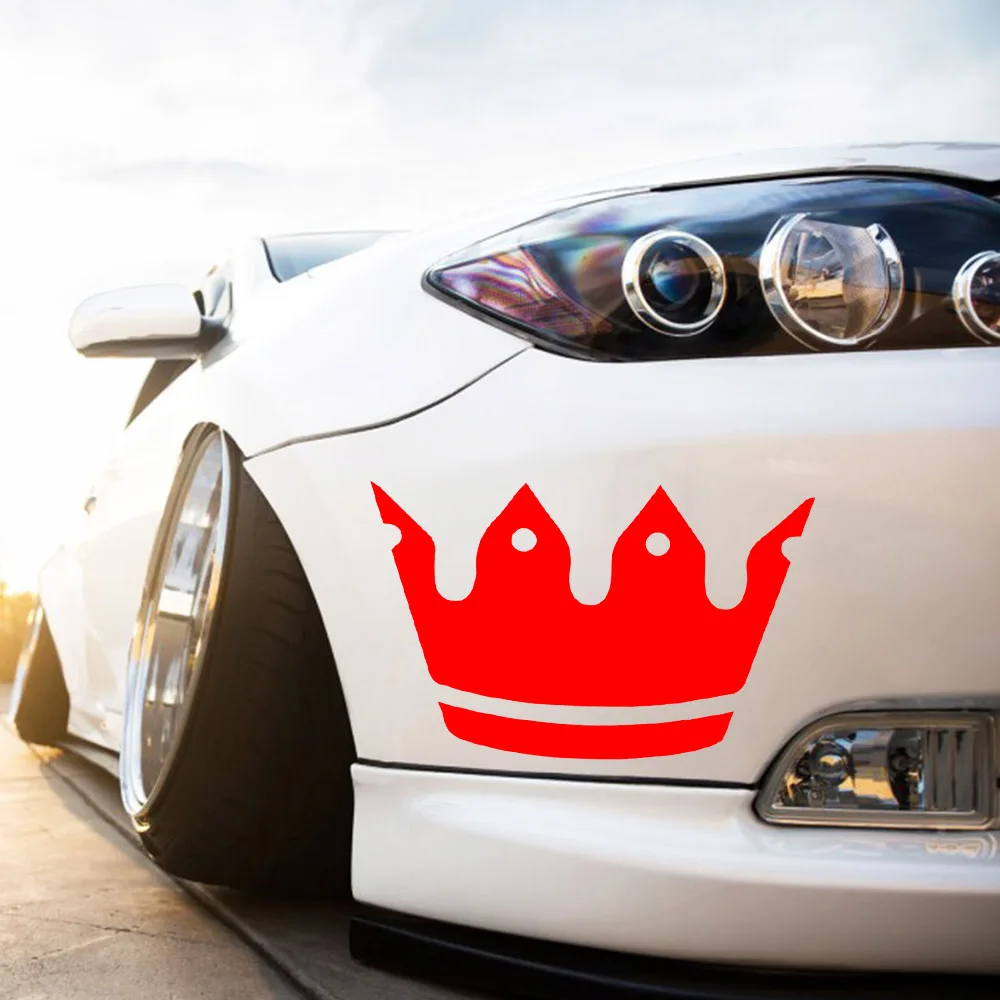 

Free shipping Crown Stickers On The Car Interesting Reflective Car Stickers Decals