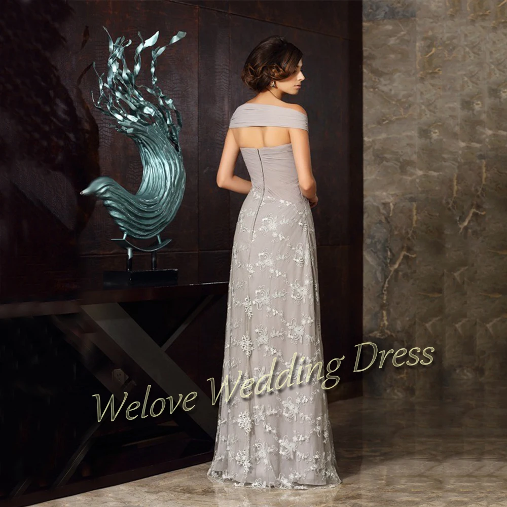 

Charming Grey A Line Mother Of The Bride Wedding Dresses Tulle Pleat Tank Women Guest Evening Party Bridal Gown 2021
