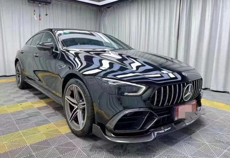 spesifikasi Bumper Serat Karbon Asli Bibir Depan + Diffuser Belakang + Rok Samping + Pisau Angin Spoiler Untuk Mercedes AMG GT50 GT53 2019-2022