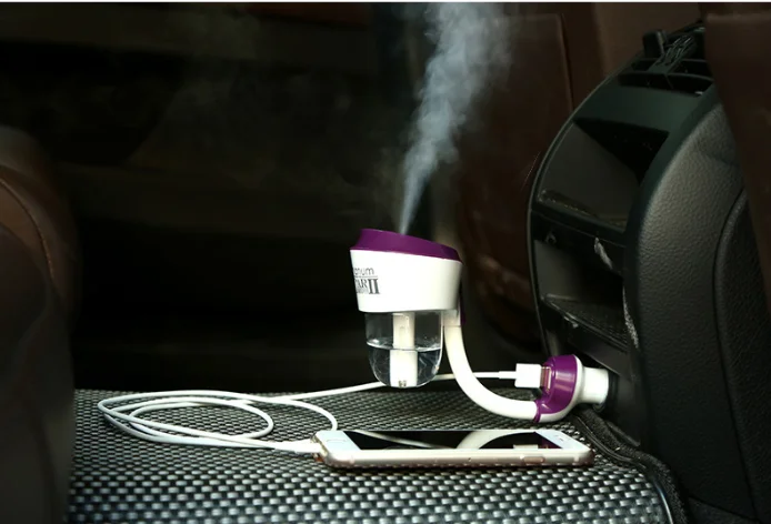 Автомобильный увлажнитель 12 В двойной USB прикуриватель мини очиститель воздуха