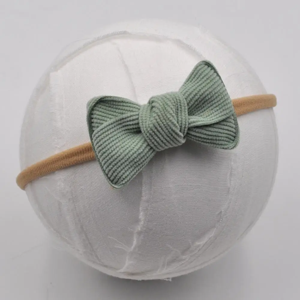 Повязка на голову Вельветовая с бантом для новорожденных 20 шт./лот 2 3 дюйма |