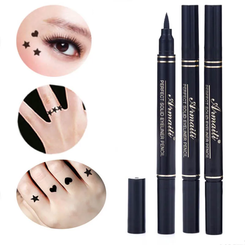 1 шт 8 г двойная головка маркер печать Ручка жидкая подводка для глаз стильный
