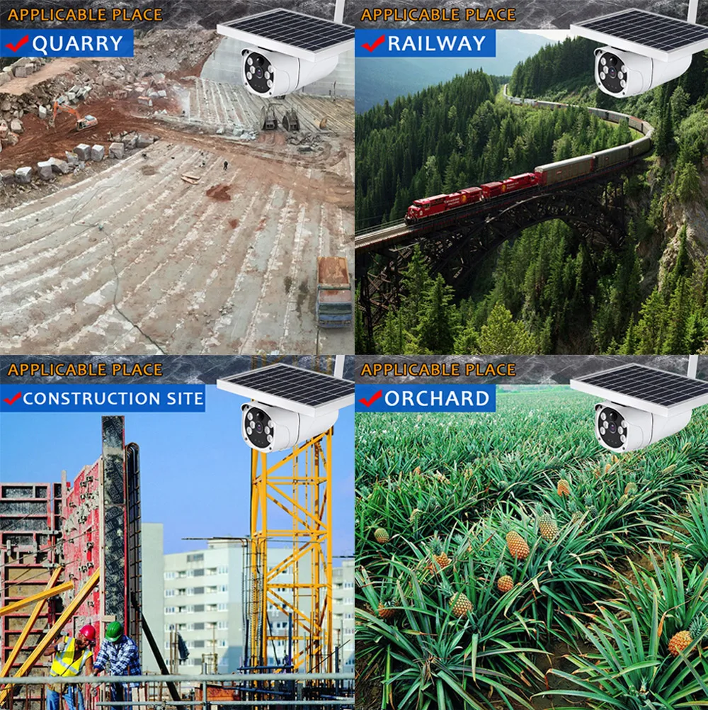 1080P Solar Power 4G SIM Card IP Camera Outdoor IP67 PIR Detect Dual Light Video Surveillance Security Wireless Battery Camera