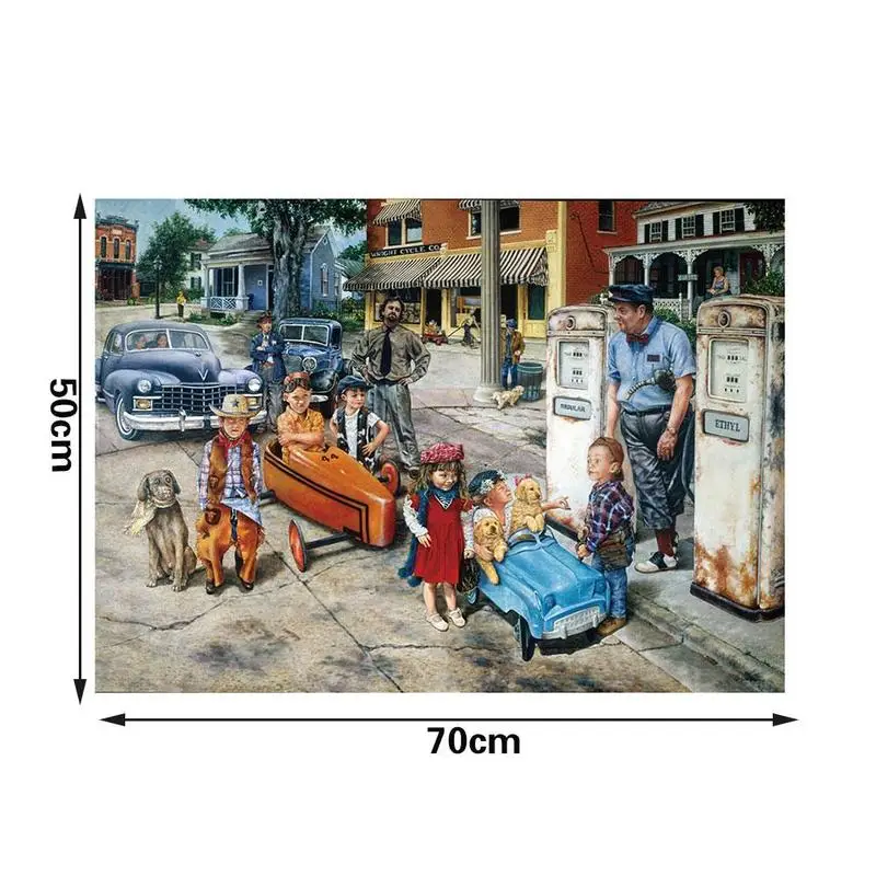 

100 Pieces Mini Jigsaw Picture Puzzles Cottage Landscape Puzzle Nontoxic Educational Interactive Toys For Adults Children
