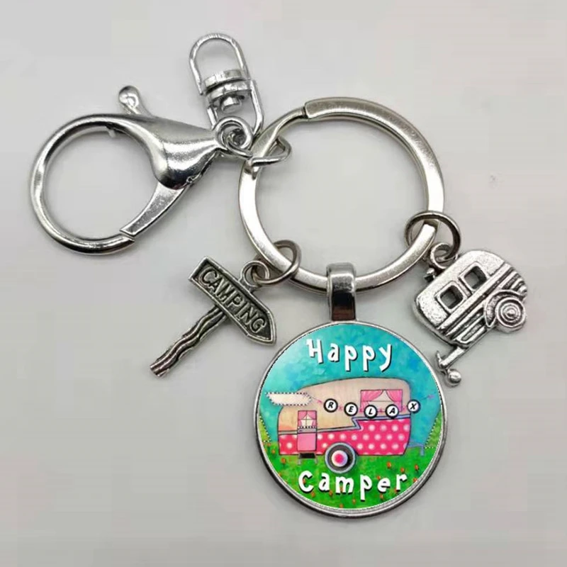 Camping key. Брелок be Happy.