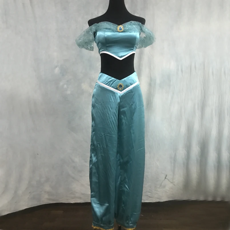 

Movie Magical Lamp Cosplay Costume Princess Jasmine Dance Dress Fancy Halloween Party Clothing For Adult Women