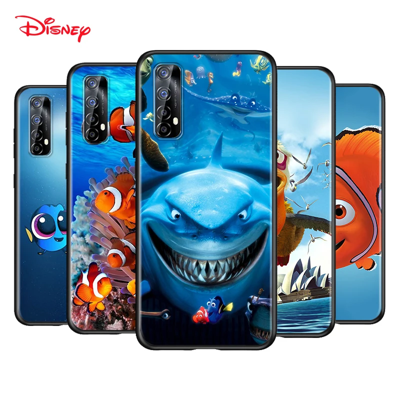 

Silicone Black Cover Finding Nemo Fish For Realme 2 3 3i 5 5S 5i 6 6i 6S 7 Global X7 Pro 5G Phone Case Shell