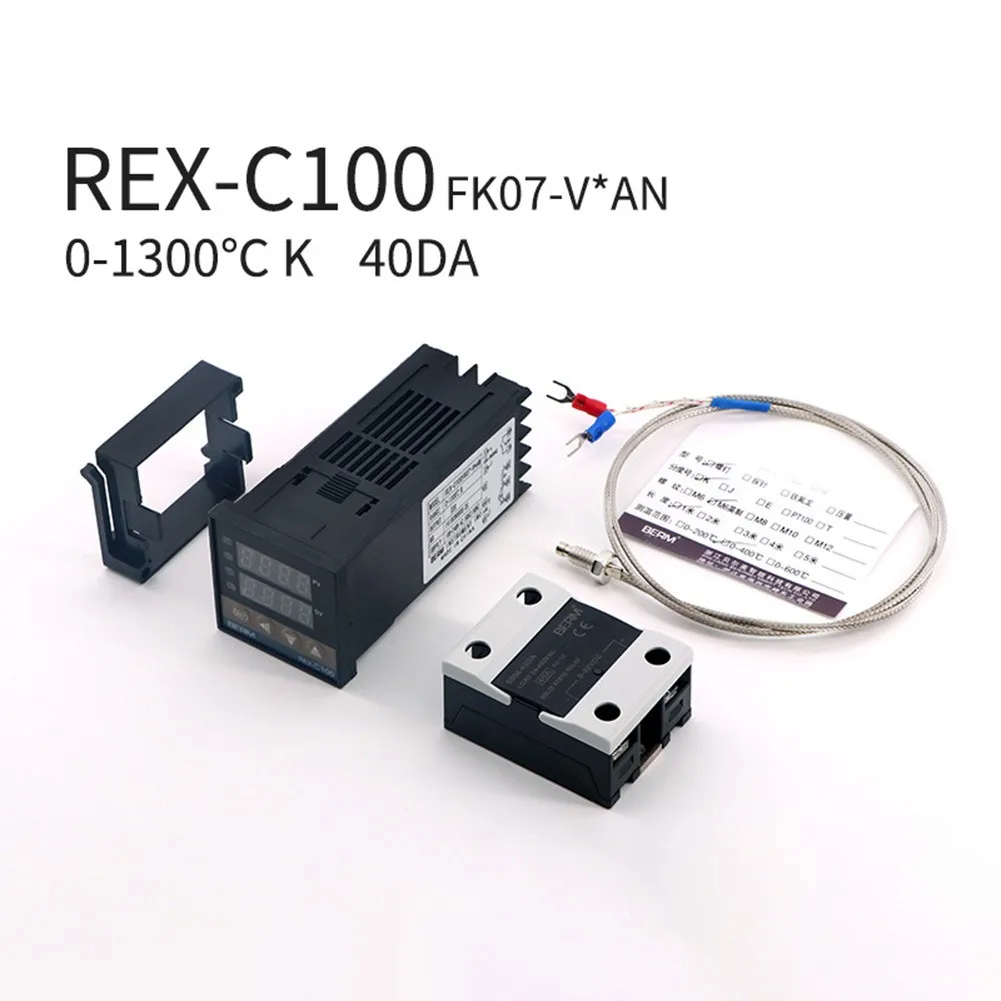 

Temperature Controller Thermostat REX-C100FK07-V*AN 40DA Status Relay K Thermocouple/temperature Sensor Max 40A Solid State Rela
