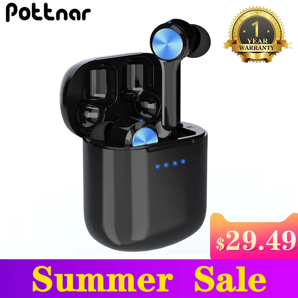 Pottnar новые TWS bluetooth-наушники гарнитура настоящие Беспроводные наушники с