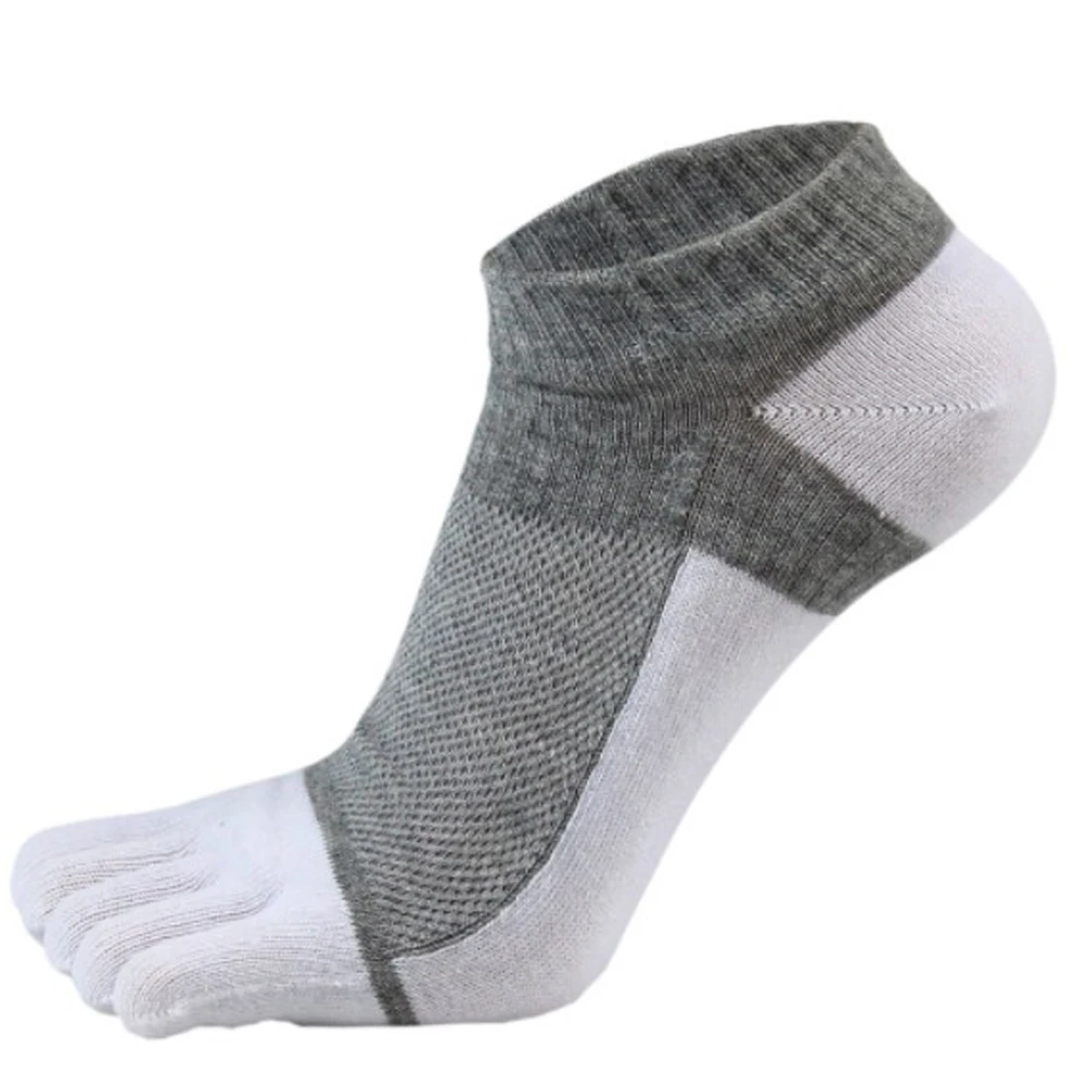 

Fashion Sport Socks Men Breathable Cotton Five Finger Toe Short Ankle Socks Casual Cycling Running Comfortable Striped Socks