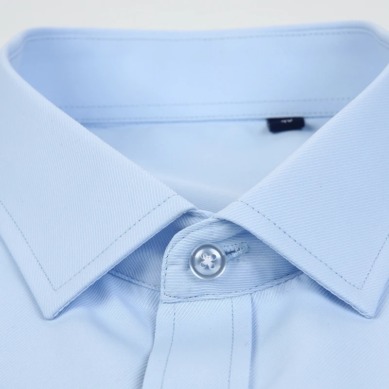 Classic Men's Shirts Long Sleeve For Man Solid/Striped Formal Business Slim Fit Dress Shirts Solid Twill Social Men Clothing