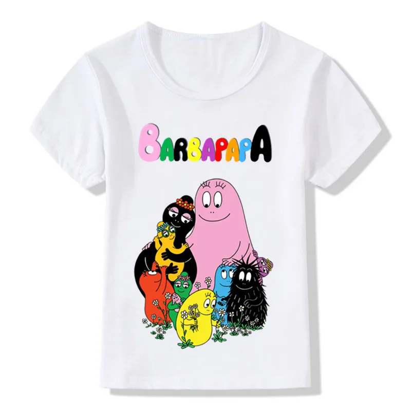 

Cute Barbapapa Cartoon Design Funny Children's T-Shirts Boys Girls Summer Tops Tees Kids Casual Clothes For Toddler,ooo5162