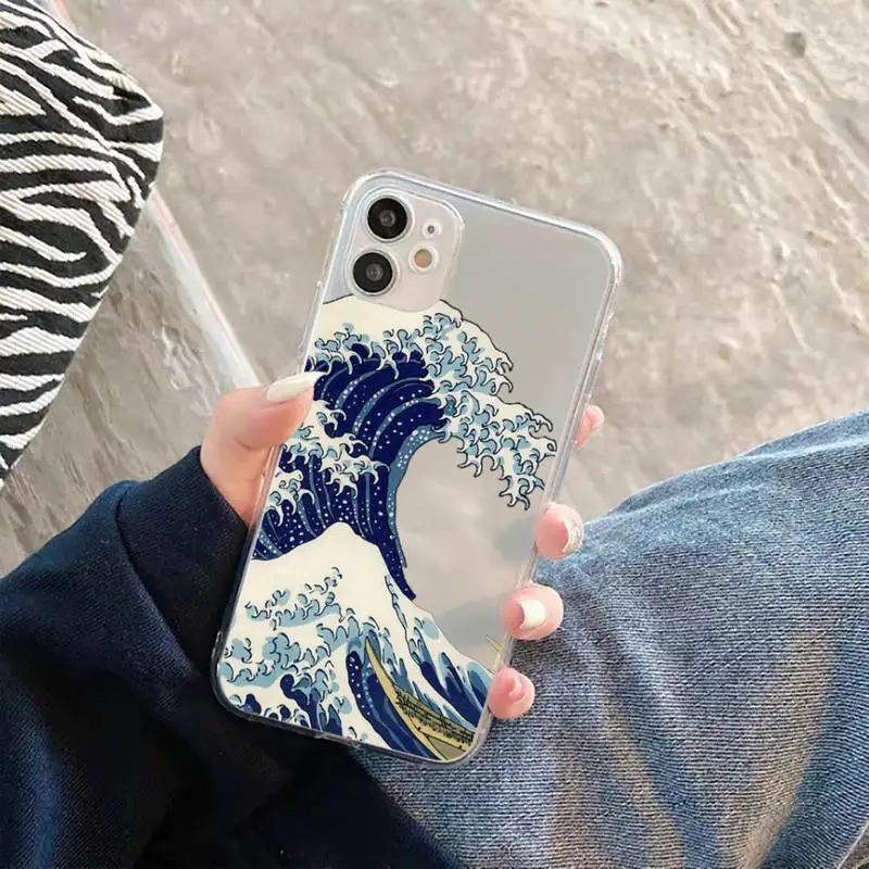 

The Big Wave of kanagawa Phone Case Transparent for iPhone 12 11 mini pro XS MAX 6 6S 8 7 Plus X 5S SE 2020 XR