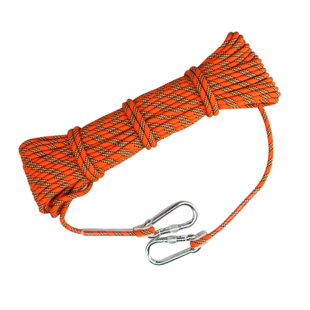 

10M 8mm Thickness Tree Climbing Safety Sling Rappelling Rope Auxiliary Cord Equipment for Outdoor (Orange)