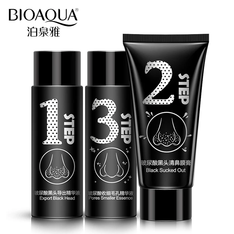 Маска для удаления черных точек BIOAQUA Brand 3 шт./компл. маска носа и лица уход за кожей