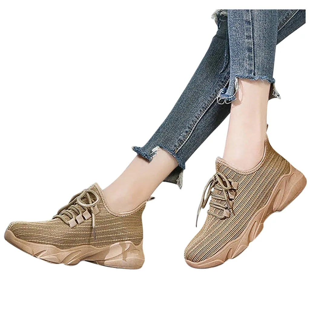 Женская обувь на шнуровке; теннисные туфли; дышащая обувь; zapatillas mujer; спортивные кроссовки для бега; повседневная обувь; Harajuku zapatos de mujer