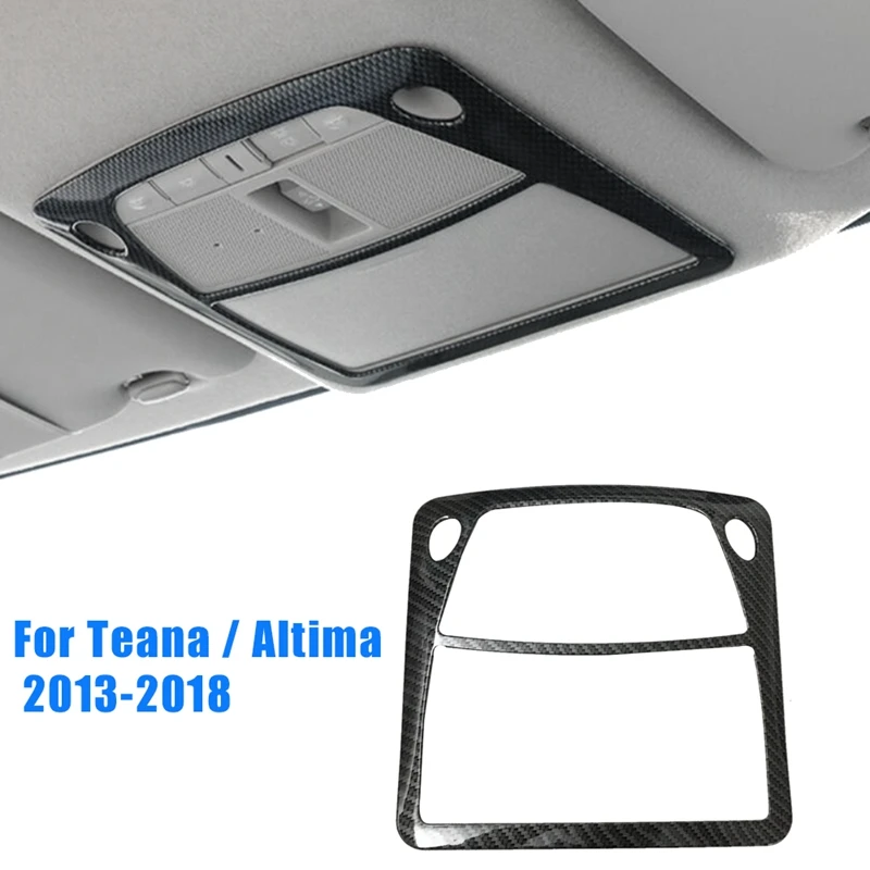 

For Nissan Teana / Altima 2013-2018 Roof Front Reading Light Lamp Molding Frame Cover Trim Carbon Fiber Look