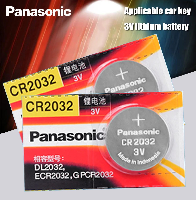 Panasonic оригинальные 2 шт./лот cr 2032 аккумуляторы таблеточного типа 3V Монета литиевая