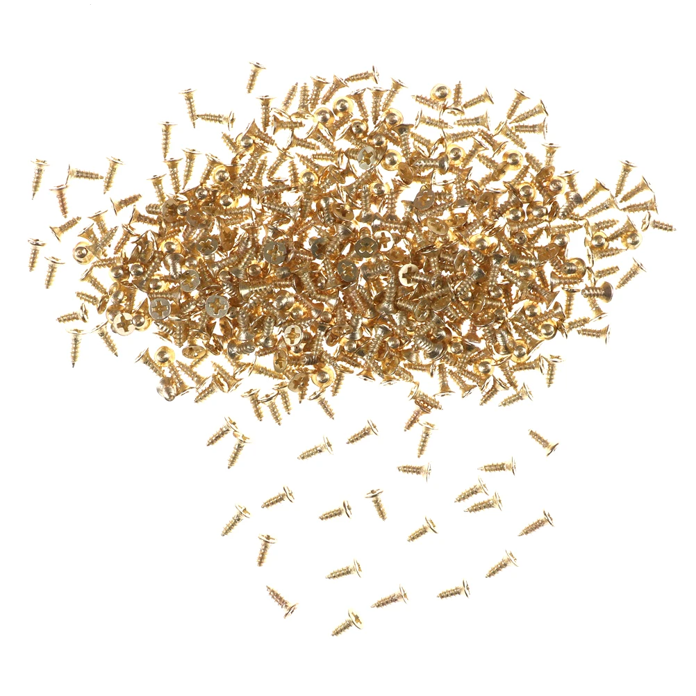 

Flat Self-tapping Screws Brass Material Golden Screws Model Tool