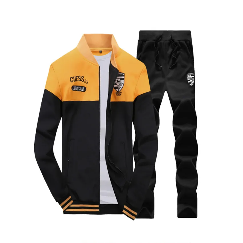 Мужской спортивный костюм модный фирменный в стиле пэчворк из двух предметов: