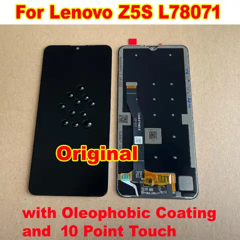 Оригинальная Рабочая стеклянная панель, ЖК-дисплей, сенсорный экран, дигитайзер в сборе, сенсор для Lenovo Z5S L78071, запчасти для мобильных телефо...