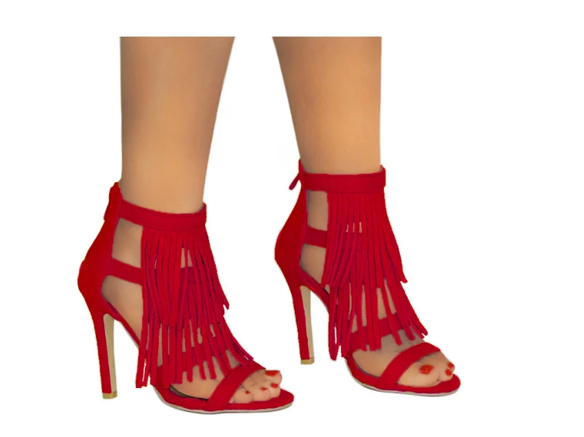 Пикантные женские сандалии гладиаторы из замши и кожи с бахромой открытым носком