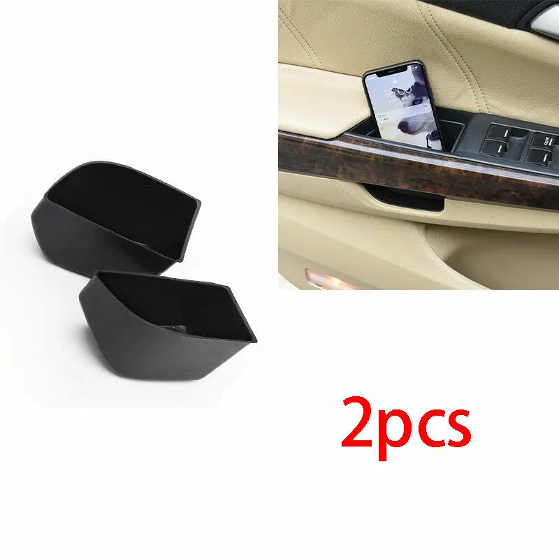 

ABS Black For Honda 8th Accord 2008-2013 Car Door Storage Box Cover Trim 2pcs Car Accessories Car Interior Decoration