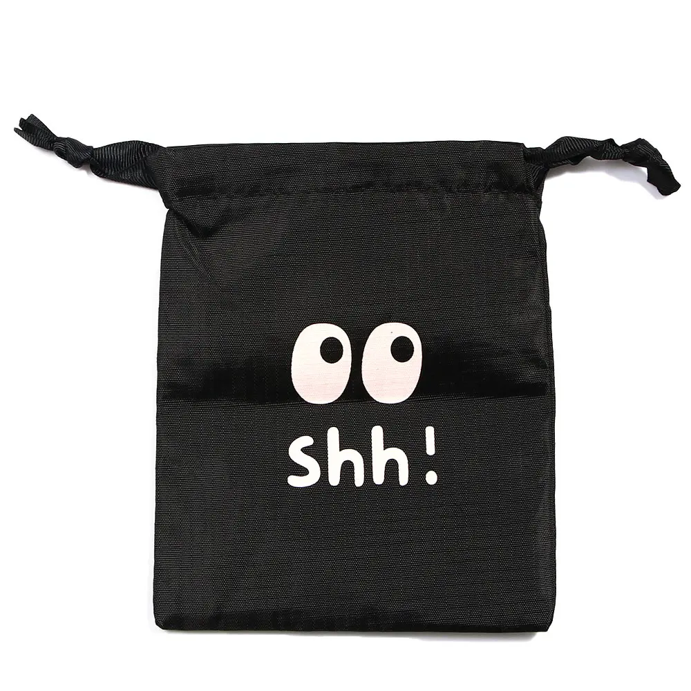 Милая нейлоновая сумка для гигиенических прокладок Портативная Черная сумочка