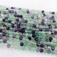 elegant hot natural colorful fluorite beads 4 6 8 10 12mm pick size high quality beads ice fluorite stone for jewelry making