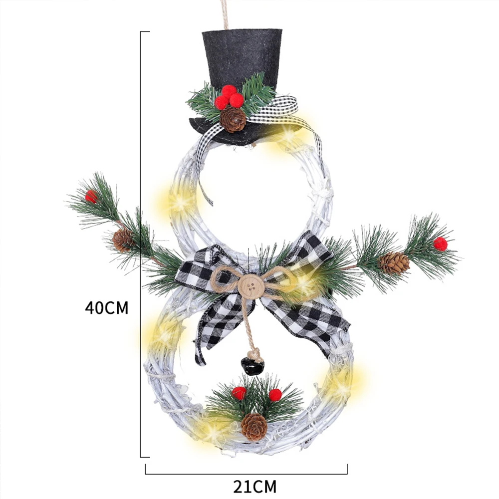

2020 LED Home Decoration Wreath Pendant Wreath Wall Hanging Christmas Wreath New Wall Door Hanging For Christmas Wreath