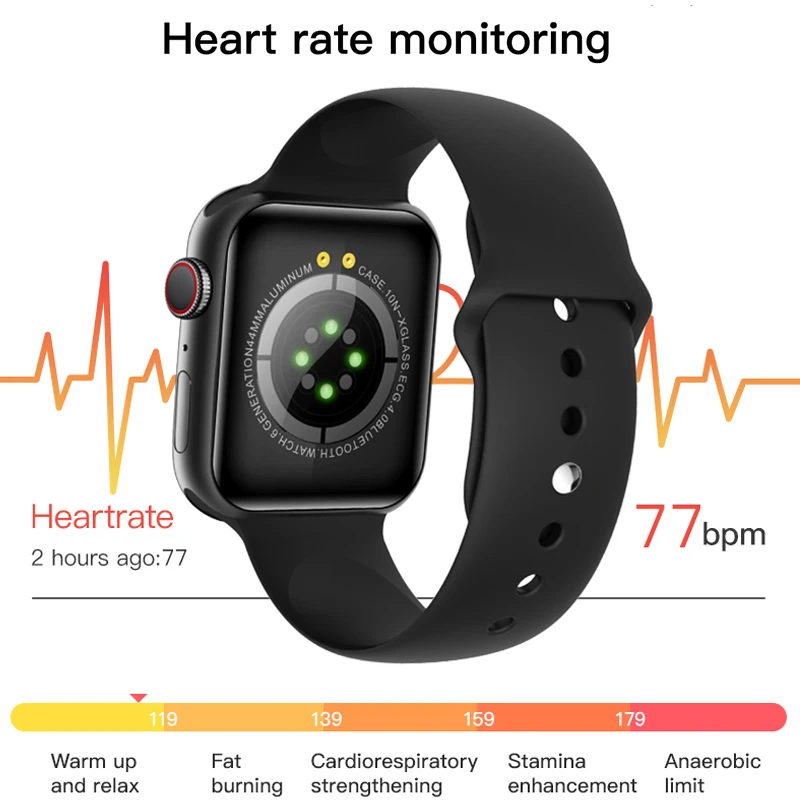 chycet 2021 smart watch men women play music fitness tracker heart rateblood pressure monitor sport iwo smartwatch watches w26 free global shipping