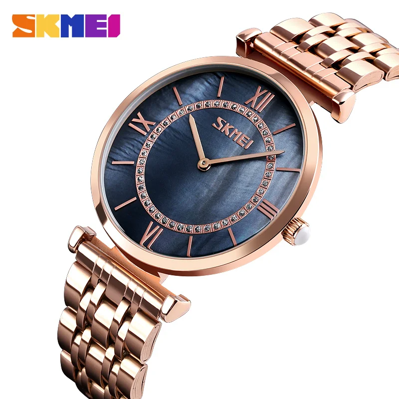 SKMEI Quartz Watch Top Luxury Brand Waterproof Clock Simple Women's Watch Men Wristwatch Relogio Masculino 2020 (2 Style) 9198
