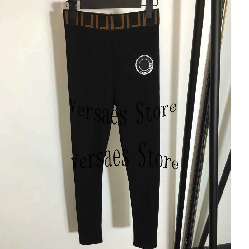 

2021 luxury brand letter printing fashion women's versatile elastic waist slim bottoms casual Leggings Yoga bodybuilding pants