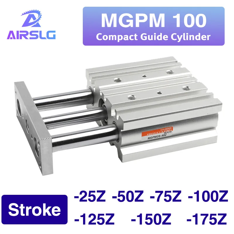 

MGPM MGPM100 -25Z -50Z-75Z-100Z-125Z -150Z -175Z Three-axisthin Rod Cylinder Compact guide with Stable pneumatic