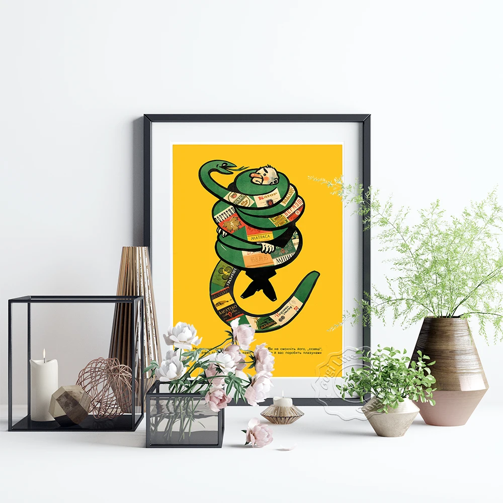 Советский антиспиртовой постер винтажные художественные принты