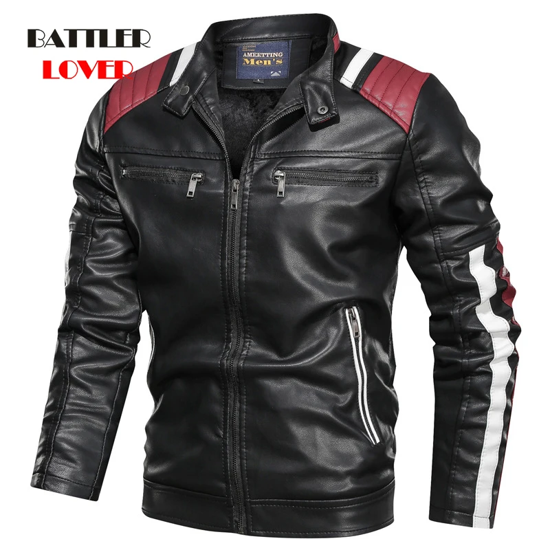 

2020 Autumn Winter Men's Leather Jacket Casual Fashion Stand Collar Motorcycle Jacket for Male Slim Fit Steampunk Biker Coat