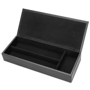 Многофункциональный канцелярский держатель, офисный Настольный органайзер, держатель для карандашей, шкатулка для хранения принадлежностей из искусственной кожи с чехлом, черный