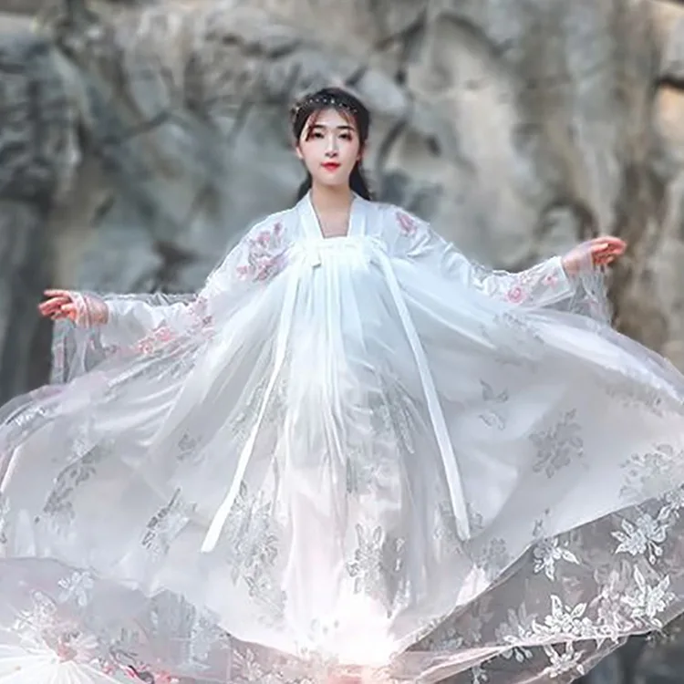 

2020 Hanfu Immortal Elegant Chest Front Opening Skirt Adult Women's Han Chinese Clothing Chinese Style Elegant Fairy Suit