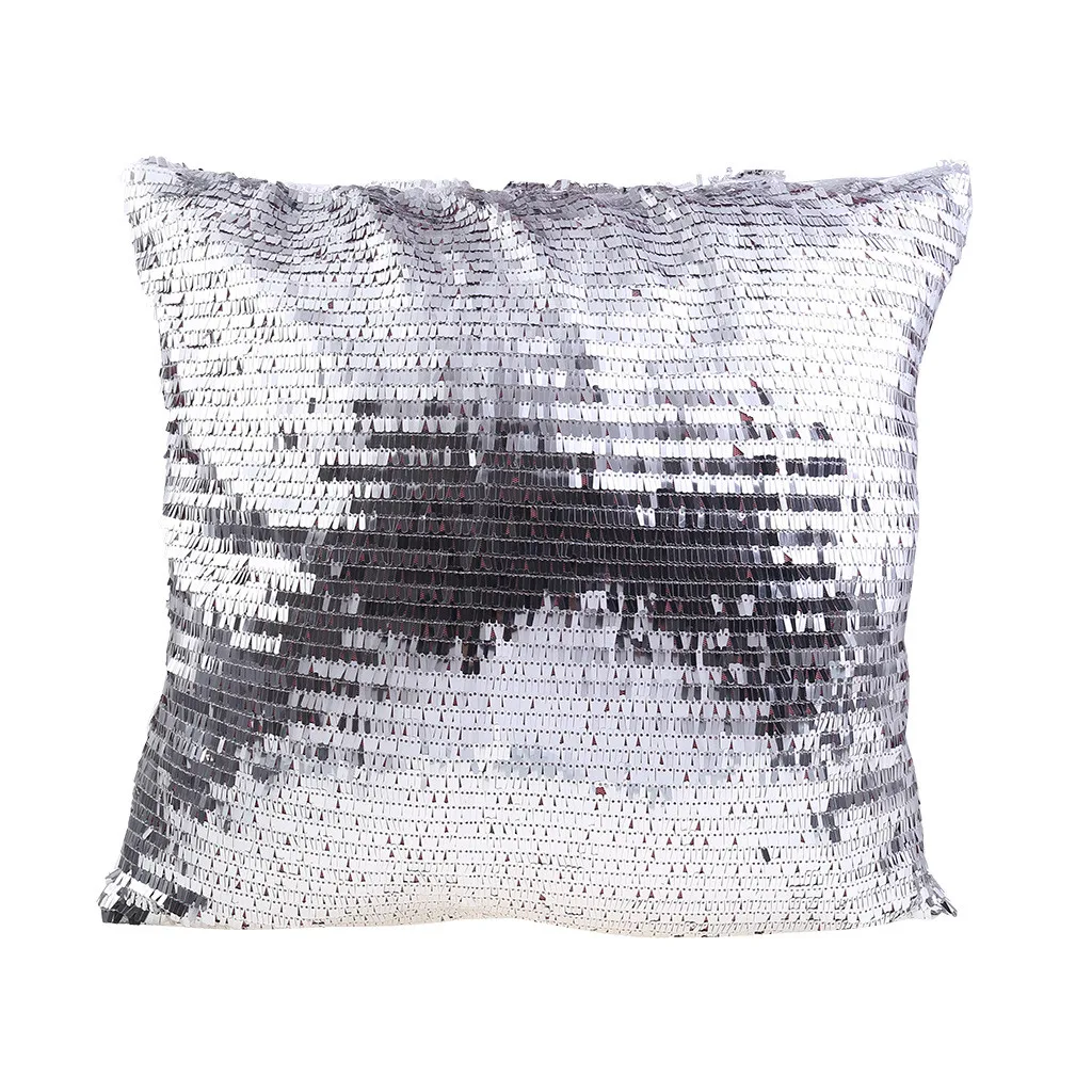 Чехол для подушки блестящий декоративный чехол дивана с серебряными блестками |