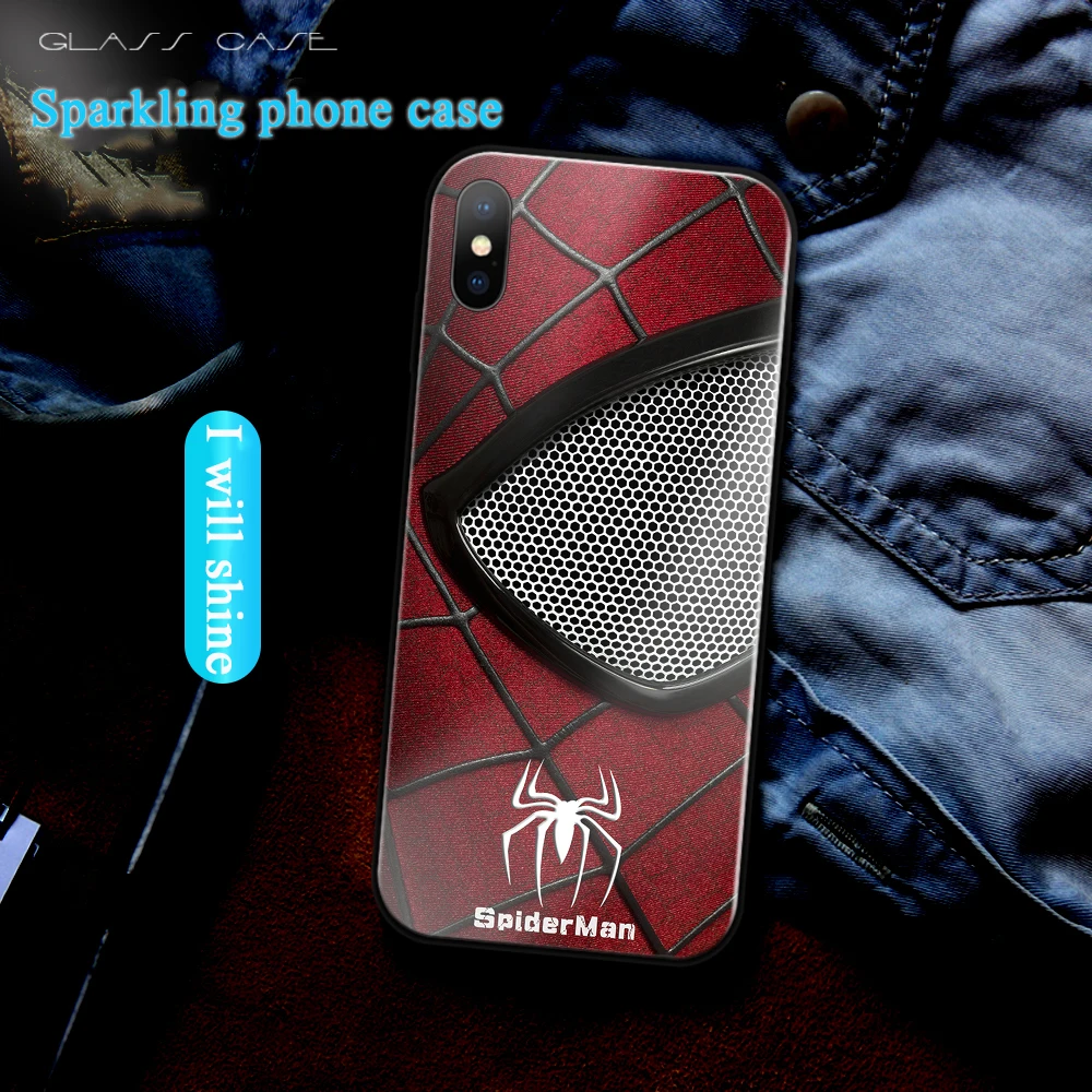 Venom Железный человек входящий вызов умный индукционный с подсветкой чехол для телефона iPhone XS MAX XR X 7 8 6S Plus Мультфильм Крутой чехол