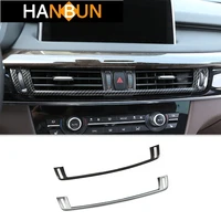 carbon fiber color center console air conditioning outlet cover trim strip for bmw x5 f15 x6 f16 2014 18 interior accessories